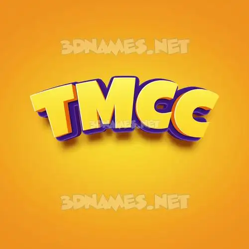 tmcc in Orange Toon style - 3D name wallpaper