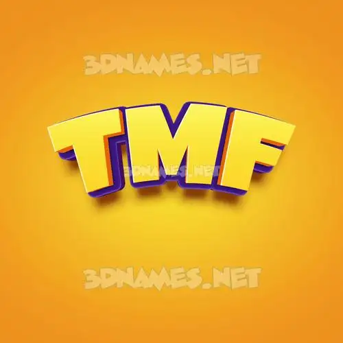 tmf in Orange Toon style - 3D name wallpaper