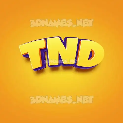 tnd in Orange Toon style - 3D name wallpaper tnd in Orange Toon style - 3D name wallpaper