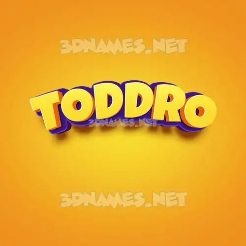 toddro in Orange Toon style - 3D name wallpaper toddro in Orange Toon style - 3D name wallpaper