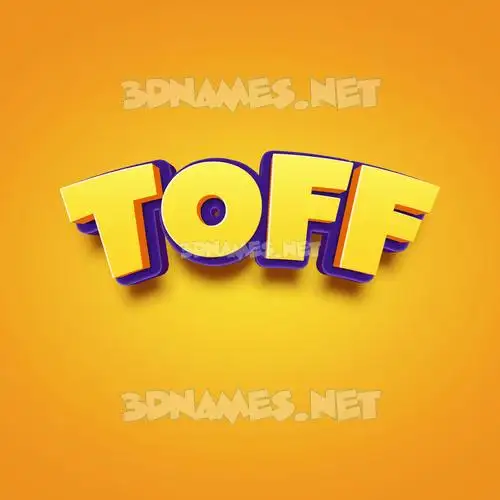 toff in Orange Toon style - 3D name wallpaper toff in Orange Toon style - 3D name wallpaper
