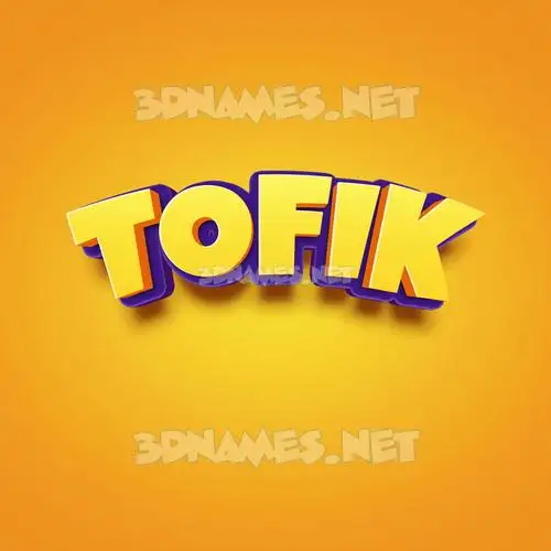 tofik in Orange Toon style - 3D name wallpaper tofik in Orange Toon style - 3D name wallpaper