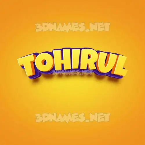 tohirul in Orange Toon style - 3D name wallpaper tohirul in Orange Toon style - 3D name wallpaper
