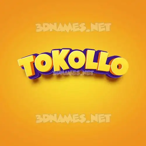 tokollo in Orange Toon style - 3D name wallpaper tokollo in Orange Toon style - 3D name wallpaper