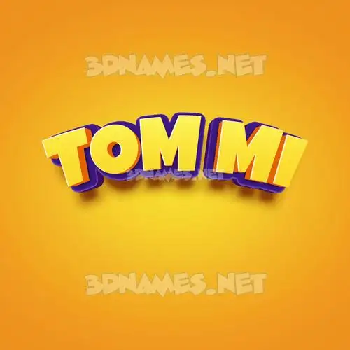 tom mi in Orange Toon style - 3D name wallpaper tom mi in Orange Toon style - 3D name wallpaper