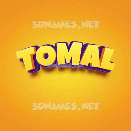 tomal in Orange Toon style - 3D name wallpaper tomal in Orange Toon style - 3D name wallpaper