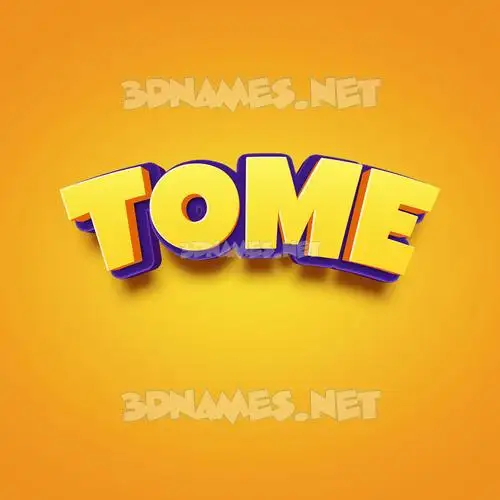 tome in Orange Toon style - 3D name wallpaper tome in Orange Toon style - 3D name wallpaper