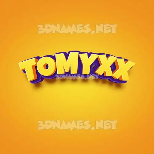 tomyxx in Orange Toon style - 3D name wallpaper tomyxx in Orange Toon style - 3D name wallpaper