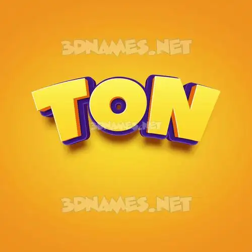 ton in Orange Toon style - 3D name wallpaper ton in Orange Toon style - 3D name wallpaper
