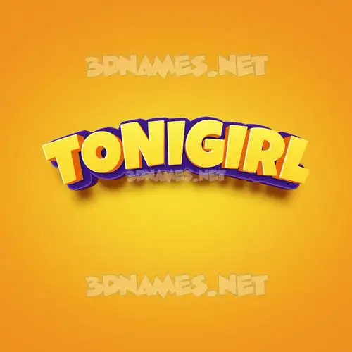 tonigirl in Orange Toon style - 3D name wallpaper tonigirl in Orange Toon style - 3D name wallpaper