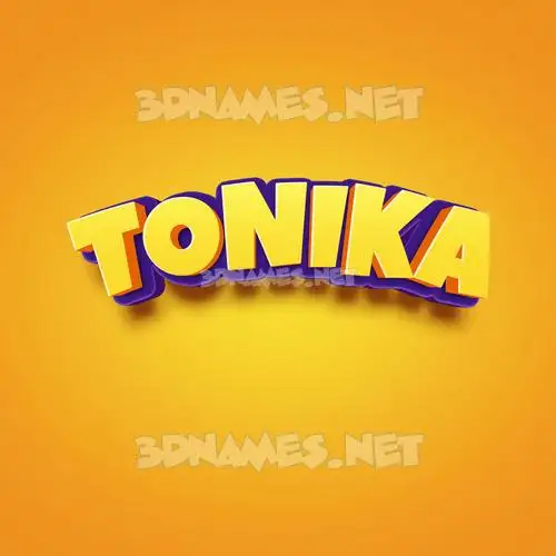 tonika in Orange Toon style - 3D name wallpaper tonika in Orange Toon style - 3D name wallpaper