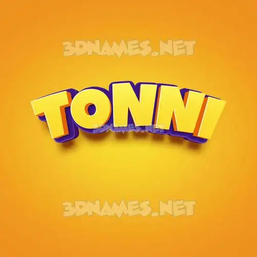 tonni in Orange Toon style - 3D name wallpaper tonni in Orange Toon style - 3D name wallpaper