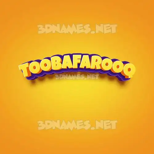 toobafarooq in Orange Toon style - 3D name wallpaper toobafarooq in Orange Toon style - 3D name wallpaper