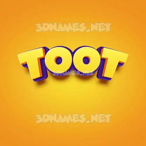 toot in Orange Toon style - 3D name wallpaper toot in Orange Toon style - 3D name wallpaper