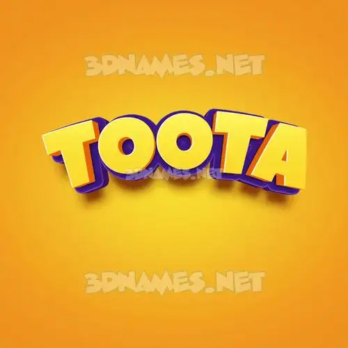 toota in Orange Toon style - 3D name wallpaper toota in Orange Toon style - 3D name wallpaper