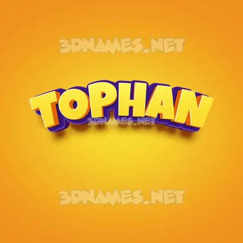 tophan in Orange Toon style - 3D name wallpaper tophan in Orange Toon style - 3D name wallpaper