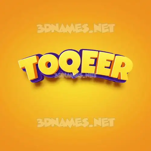 toqeer in Orange Toon style - 3D name wallpaper toqeer in Orange Toon style - 3D name wallpaper