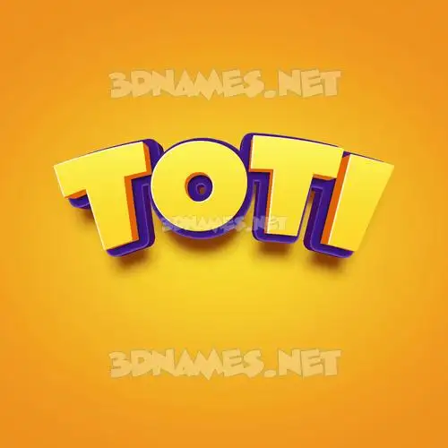 toti in Orange Toon style - 3D name wallpaper toti in Orange Toon style - 3D name wallpaper