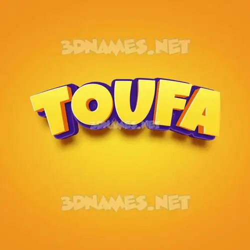 toufa in Orange Toon style - 3D name wallpaper toufa in Orange Toon style - 3D name wallpaper