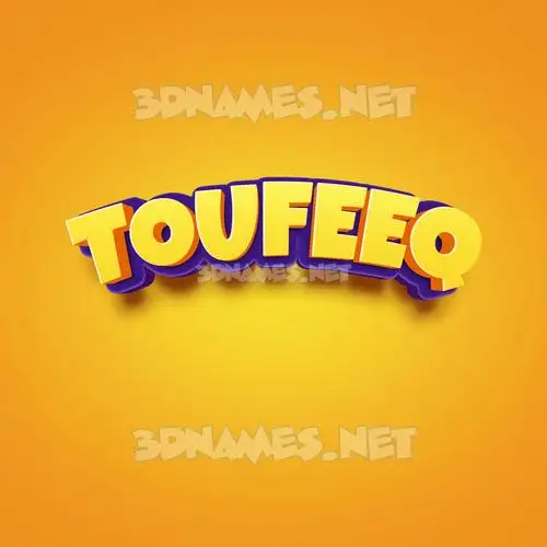 toufeeq in Orange Toon style - 3D name wallpaper toufeeq in Orange Toon style - 3D name wallpaper