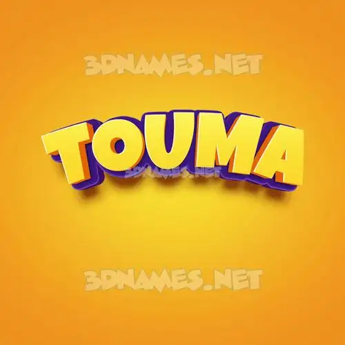 touma in Orange Toon style - 3D name wallpaper touma in Orange Toon style - 3D name wallpaper