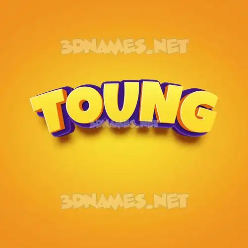 toung in Orange Toon style - 3D name wallpaper