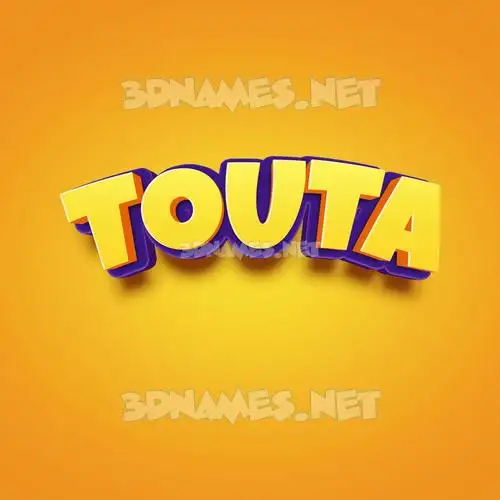 touta in Orange Toon style - 3D name wallpaper touta in Orange Toon style - 3D name wallpaper