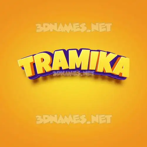 tramika in Orange Toon style - 3D name wallpaper