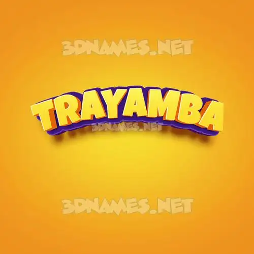 trayamba in Orange Toon style - 3D name wallpaper trayamba in Orange Toon style - 3D name wallpaper