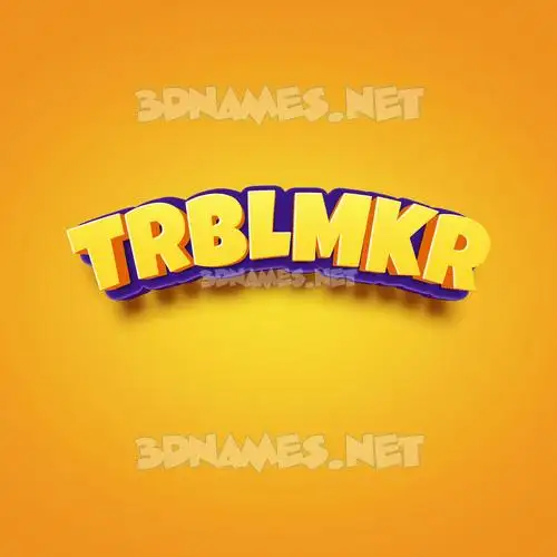 trblmkr in Orange Toon style - 3D name wallpaper trblmkr in Orange Toon style - 3D name wallpaper