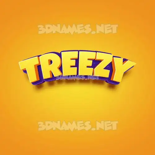 treezy in Orange Toon style - 3D name wallpaper treezy in Orange Toon style - 3D name wallpaper