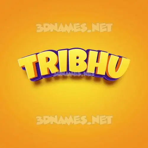 tribhu in Orange Toon style - 3D name wallpaper tribhu in Orange Toon style - 3D name wallpaper