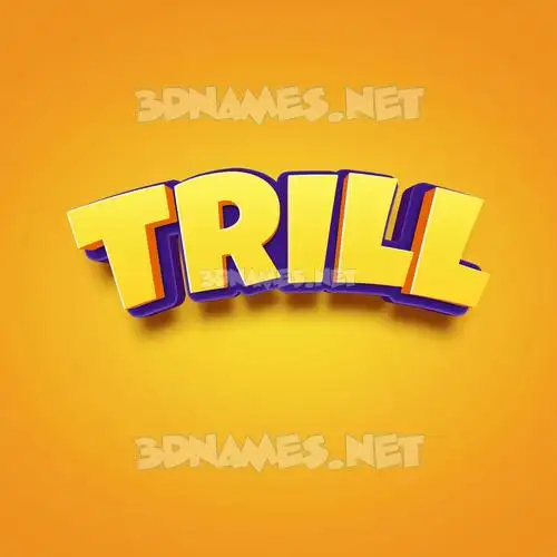 trill in Orange Toon style - 3D name wallpaper trill in Orange Toon style - 3D name wallpaper