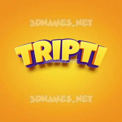 tripti in Orange Toon style - 3D name wallpaper