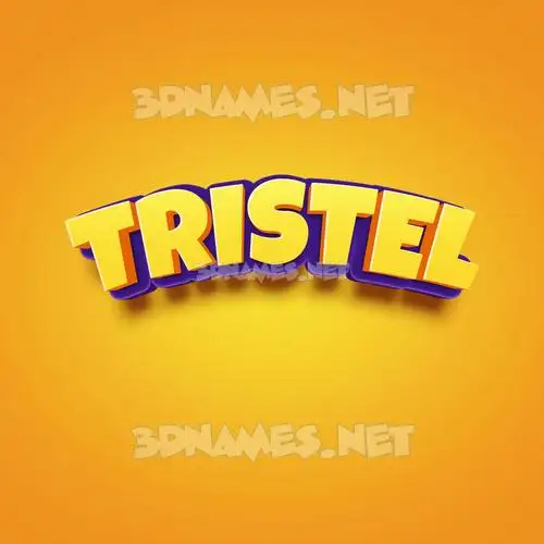 tristel in Orange Toon style - 3D name wallpaper
