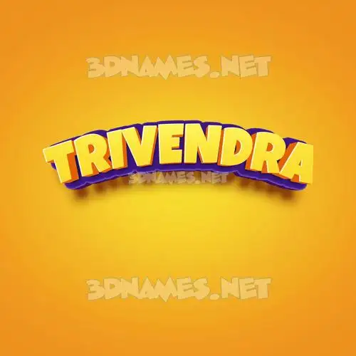 trivendra in Orange Toon style - 3D name wallpaper trivendra in Orange Toon style - 3D name wallpaper
