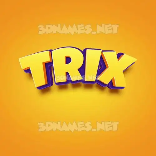 trix in Orange Toon style - 3D name wallpaper trix in Orange Toon style - 3D name wallpaper