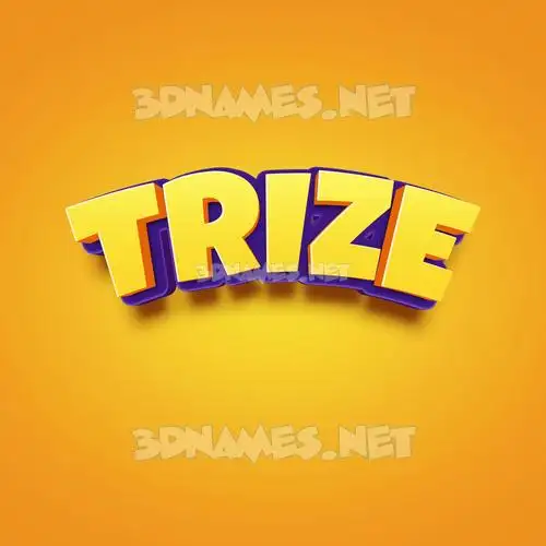 trize in Orange Toon style - 3D name wallpaper trize in Orange Toon style - 3D name wallpaper