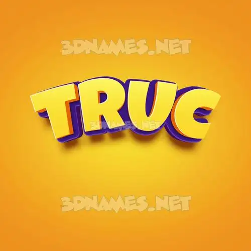 truc in Orange Toon style - 3D name wallpaper truc in Orange Toon style - 3D name wallpaper