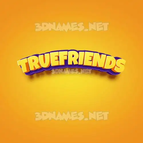 truefriends in Orange Toon style - 3D name wallpaper truefriends in Orange Toon style - 3D name wallpaper