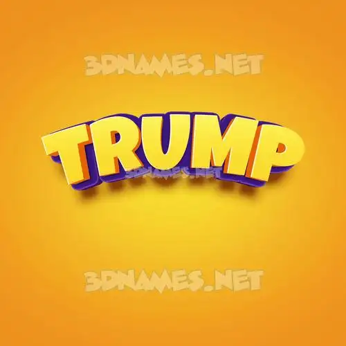 trump in Orange Toon style - 3D name wallpaper trump in Orange Toon style - 3D name wallpaper