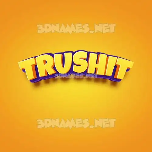 trushit in Orange Toon style - 3D name wallpaper trushit in Orange Toon style - 3D name wallpaper