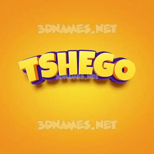 tshego in Orange Toon style - 3D name wallpaper