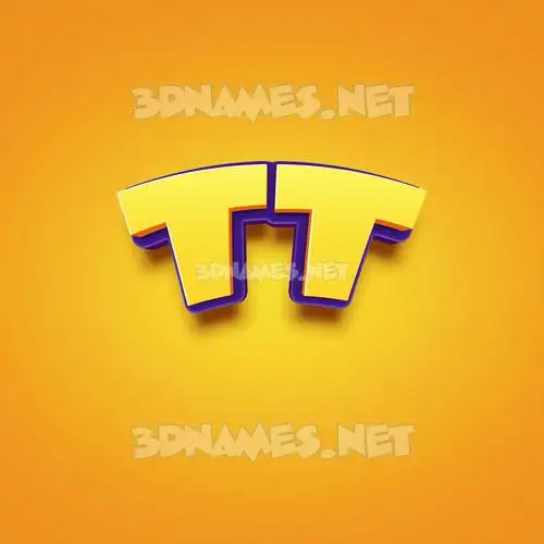 tt in Orange Toon style - 3D name wallpaper tt in Orange Toon style - 3D name wallpaper