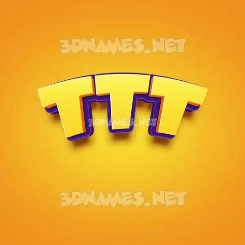 ttt in Orange Toon style - 3D name wallpaper ttt in Orange Toon style - 3D name wallpaper