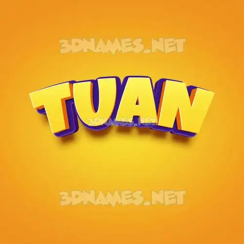 tuan in Orange Toon style - 3D name wallpaper tuan in Orange Toon style - 3D name wallpaper