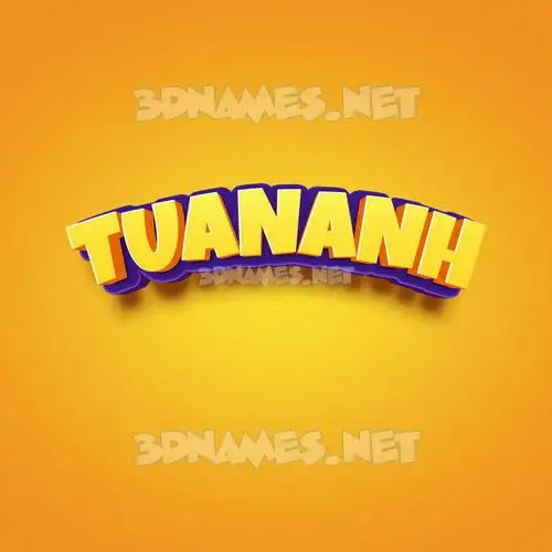 tuananh in Orange Toon style - 3D name wallpaper
