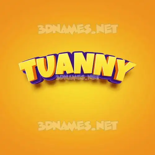 tuanny in Orange Toon style - 3D name wallpaper tuanny in Orange Toon style - 3D name wallpaper