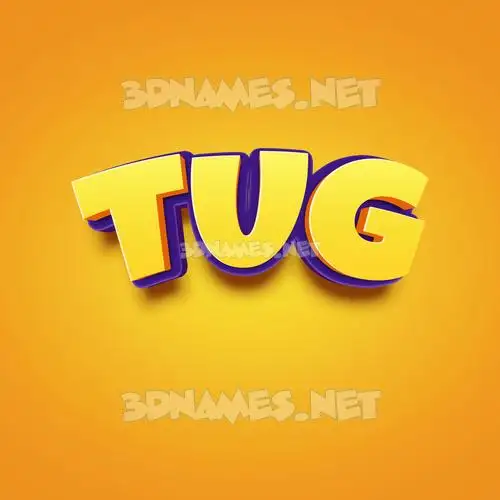 tug in Orange Toon style - 3D name wallpaper tug in Orange Toon style - 3D name wallpaper