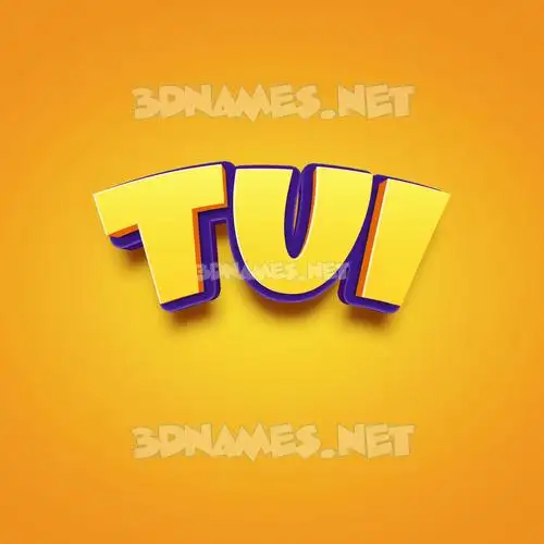 tui in Orange Toon style - 3D name wallpaper tui in Orange Toon style - 3D name wallpaper